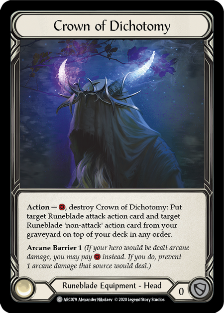 Flesh and Blood Arcane Rising Unlimited C ARC079 Crown of Dichotomy Standard