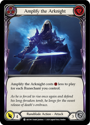 Flesh and Blood Arcane Rising Unlimited C ARC096 Amplify the Arknight (Blue) Rainbow