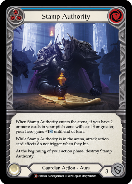 Flesh and Blood Crucible of War Unlimited M CRU028 Stamp Authority Rainbow