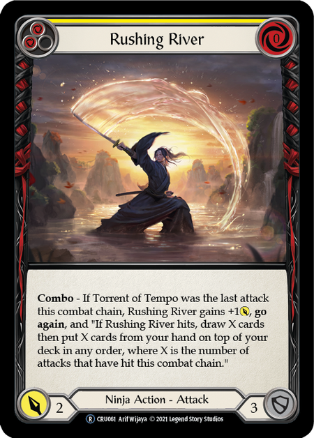 Flesh and Blood Crucible of War Unlimited R CRU061 Rushing River (Yellow) Rainbow