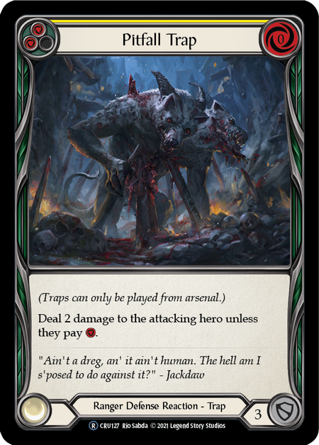 Flesh and Blood Crucible of War Unlimited R CRU127 Pitfall Trap (Yellow) Rainbow