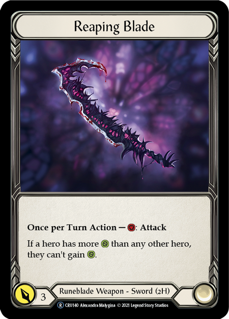 Flesh and Blood Crucible of War Unlimited R CRU140 Reaping Blade Standard