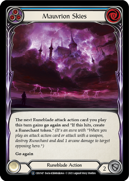 لحم ودم بوتقة الحرب غير المحدودة R CRU147 Mauvrion Skies (أزرق) قياسي