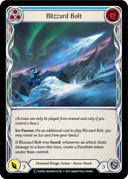 Flesh and Blood Tales of Aria Unlimited C ELE046 Blizzard Bolt (Blue) Standard