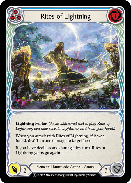 Flesh and Blood Tales of Aria Unlimited R ELE072 Rites of Lightning (Blue) Standard