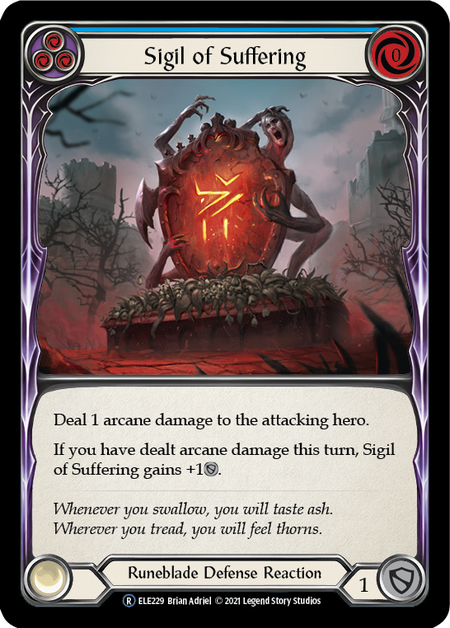 Flesh and Blood Tales of Aria Unlimited R ELE229 Sigil of Suffering (Blue) Standard