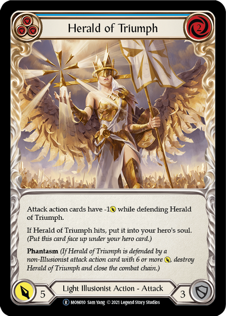Flesh and Blood Monarch Unlimited R MON010 Herald of Triumph (Blue) Rainbow