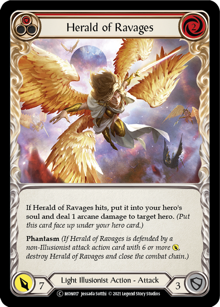 Flesh and Blood Monarch Unlimited C MON017 Herald of Ravages (Red) Standard