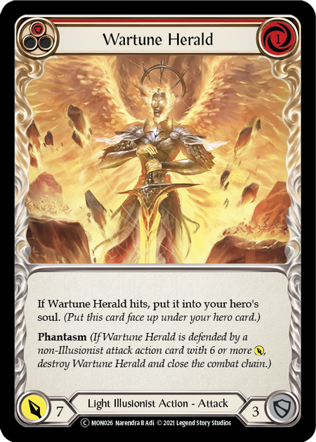 Flesh and Blood Monarch Unlimited C MON026 Wartune Herald (Red) Rainbow