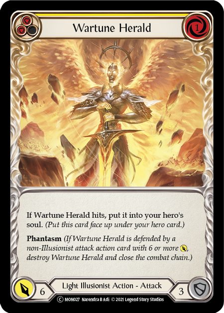 Flesh and Blood Monarch Unlimited C MON027 Wartune Herald (Yellow) Rainbow