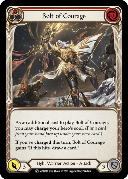 Flesh and Blood Monarch Unlimited C MON042 Bolt of Courage (Red) Rainbow