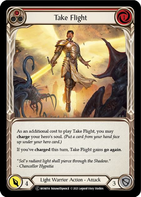 Flesh and Blood Monarch Unlimited C MON054 Take Flight (Red) Standard