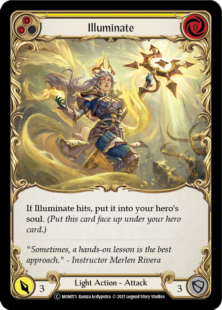 Flesh and Blood Monarch Unlimited C MON073 Illuminate (Yellow) Standard