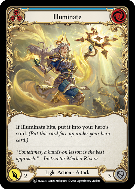 Flesh and Blood Monarch Unlimited C MON074 Illuminate (Blue) Rainbow