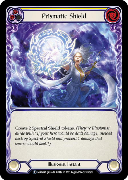 Flesh and Blood Monarch Unlimited R MON093 Prismatic Shield (Yellow) Rainbow
