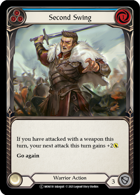 Flesh and Blood Monarch Unlimited C MON118 Second Swing (Blue) Standard