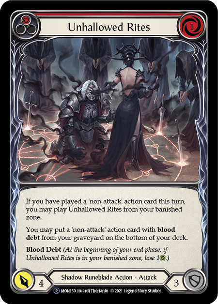 Flesh and Blood Monarch Unlimited R MON159 Unhallowed Rites (Red) Standard