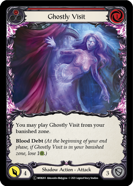 Flesh and Blood Monarch Unlimited C MON203 Ghostly Visit (Red) Standard