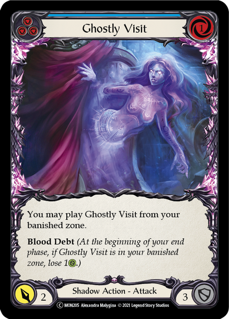 Flesh and Blood Monarch Unlimited C MON205 Ghostly Visit (Blue) Standard