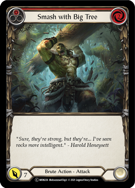 Flesh and Blood Monarch Unlimited C MON226 Smash With Big Tree (Red) Rainbow