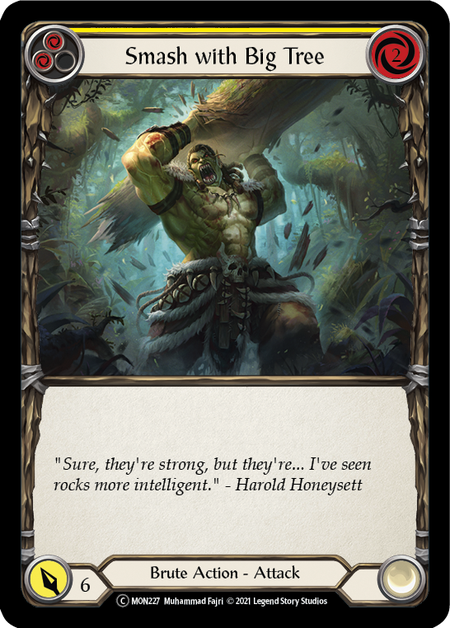 Flesh and Blood Monarch Unlimited C MON227 Smash With Big Tree (Yellow) Rainbow