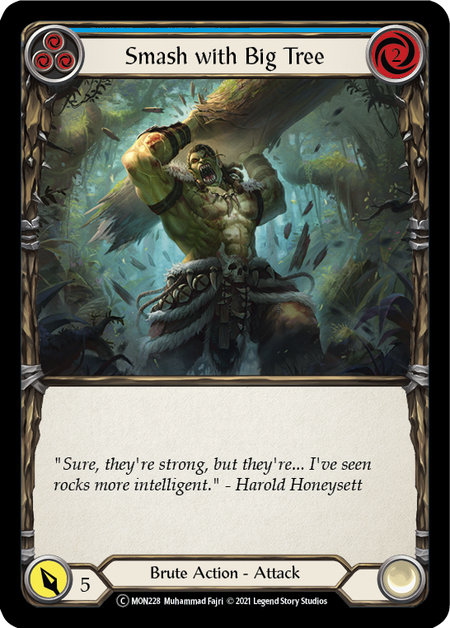 Flesh and Blood Monarch Unlimited C MON228 Smash With Big Tree (Blue) Standard