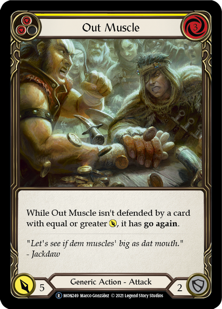 Flesh and Blood Monarch Unlimited R MON249 Out Muscle (Yellow) Standard
