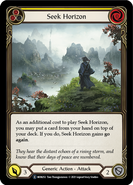 Flesh and Blood Monarch Unlimited R MON252 Seek Horizon (Yellow) Rainbow