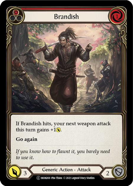 Flesh and Blood Monarch Unlimited C MON269 Brandish (Red) Rainbow