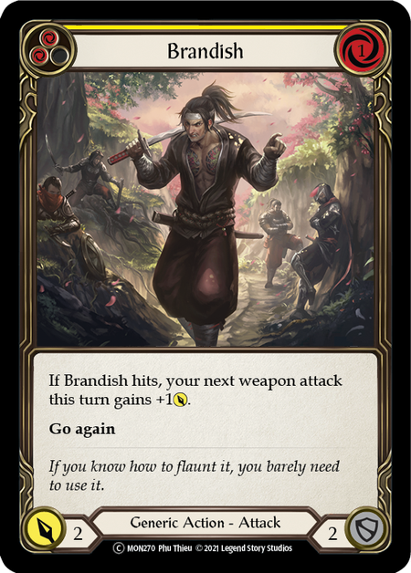 Flesh and Blood Monarch Unlimited C MON270 Brandish (Yellow) Rainbow