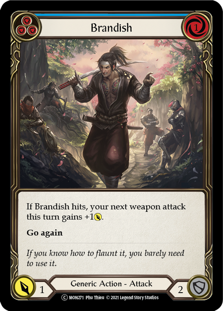 Flesh and Blood Monarch Unlimited C MON271 Brandish (Blue) Rainbow