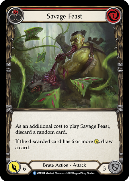 Flesh and Blood Welcome to Rathe Unlimited R WTR014 Savage Feast (Red) Standard