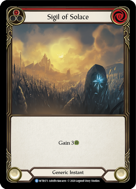 Flesh and Blood Welcome to Rathe Unlimited R WTR173 Sigil of Solace (Red) Standard