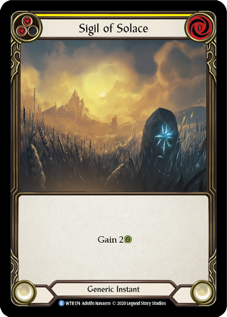 Flesh and Blood Welcome to Rathe Unlimited R WTR174 Sigil of Solace (Yellow) Standard