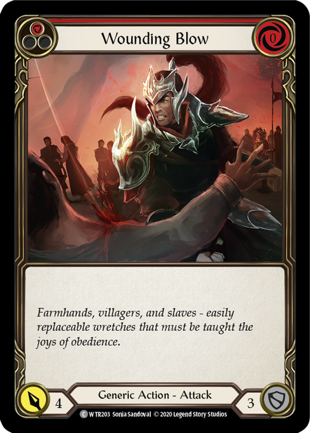 Flesh and Blood Welcome to Rathe Unlimited C WTR203 Wounding Blow (Red) Standard