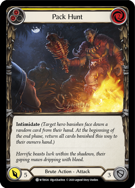 Flesh and Blood Welcome to Rathe Unlimited C WTR024 Pack Hunt (Yellow) Standard