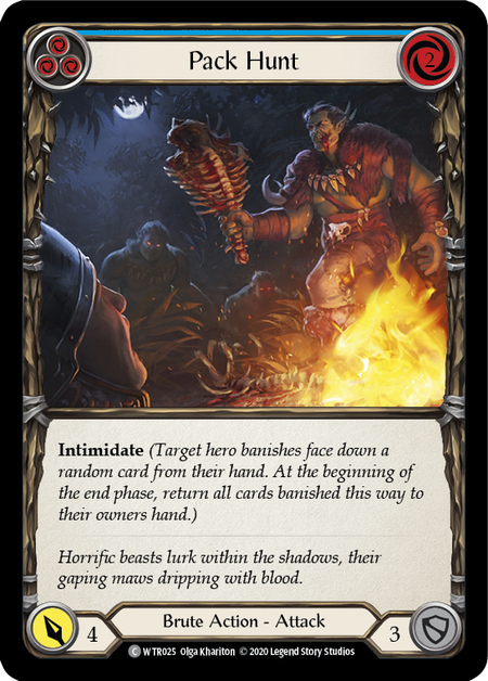 Flesh and Blood Welcome to Rathe Unlimited C WTR025 Pack Hunt (Blue) Standard