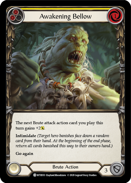 Flesh and Blood Welcome to Rathe Unlimited C WTR033 Awakening Bellow (Yellow) Rainbow