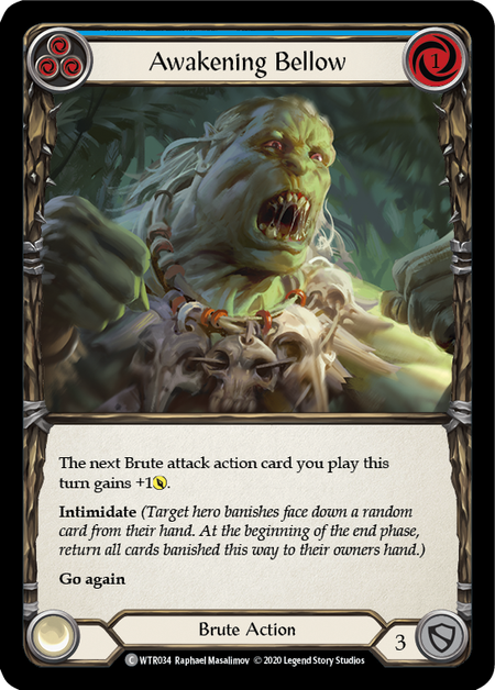 Flesh and Blood Welcome to Rathe Unlimited C WTR034 Awakening Bellow (Blue) Rainbow