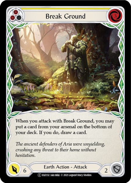 Flesh and Blood Tales of Aria Unlimited C ELE132 Break Ground (Yellow) Standard