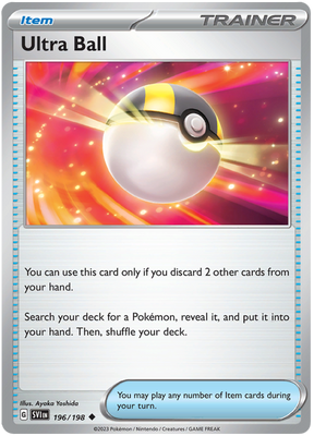 Pokemon Card Scarlet & Violet 196/198 Ultra Ball Item Uncommon *MINT*