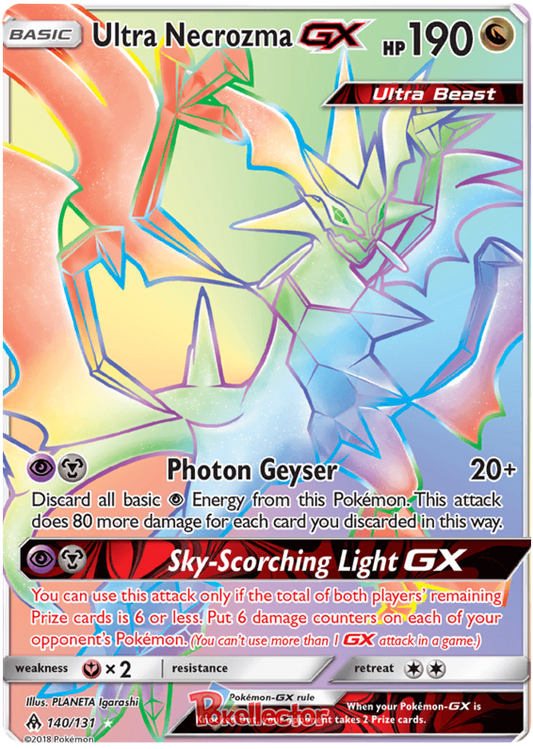 Pokemon Card Forbidden Light 140/131 Ultra Necrozma GX Hyper Rare *MINT*