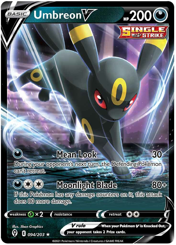 ポケモンカード進化する空94/203094/203Umbreon V Ultra Rare * M *