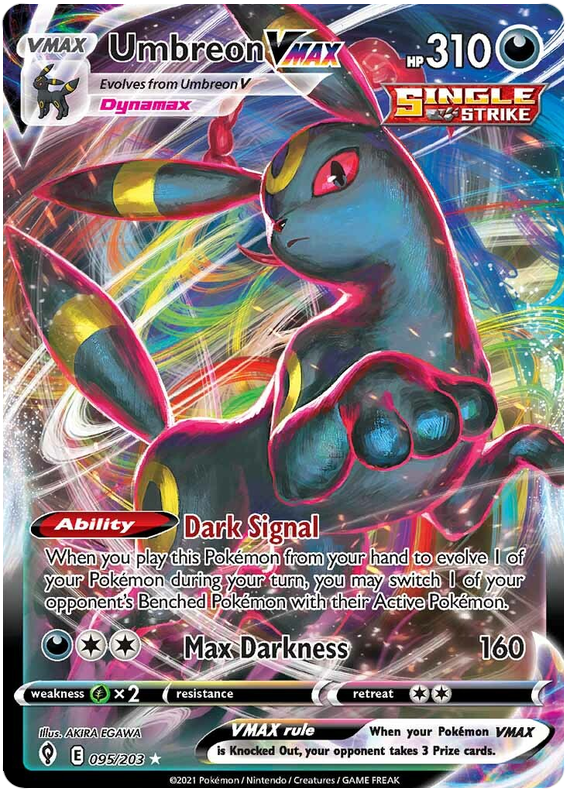 (S) Pokemon Card Evolving Skies 95/203 095/203 Umbreon VMAX Ultra Rare *M*