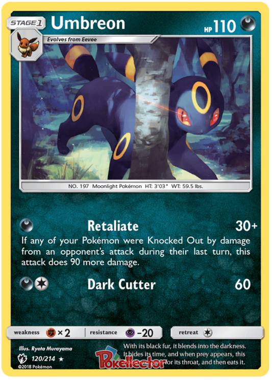 Pokemon Card Lost Thunder 120/214 Umbreon Rare *MINT*