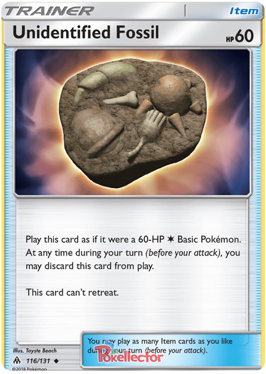 Pokemon Card Forbidden Light 116/131 Unidentified Fossil Item Uncommon *MINT*