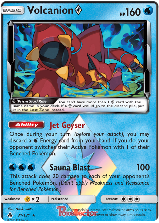 Pokemon Card Forbidden Light 31/131 031/131 Volcanion Prism Star Prism Rare *MINT*