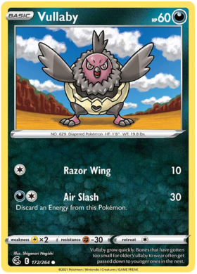 Pokemon Card Fusion Strike 172/264 Vullaby Common