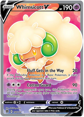 Pokemon Card Brilliant Stars 160/172 Whimsicott V Full Art *M*