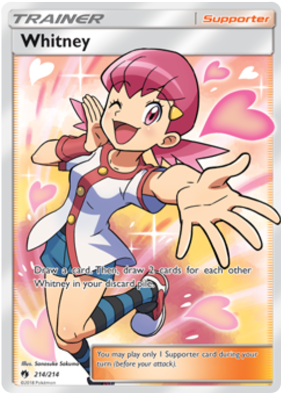 Pokemon Card Lost Thunder 214/214 Whitney Supporter Full Art *MINT*